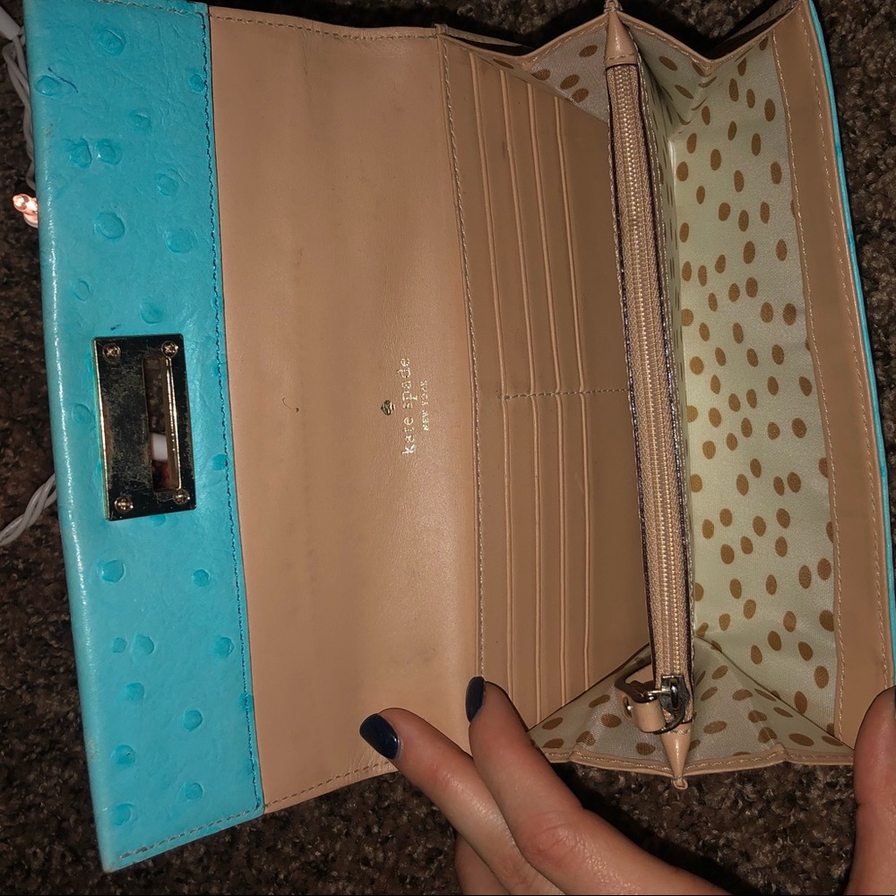 Turquoise Kate Spade Wallet - Picture 2 of 3